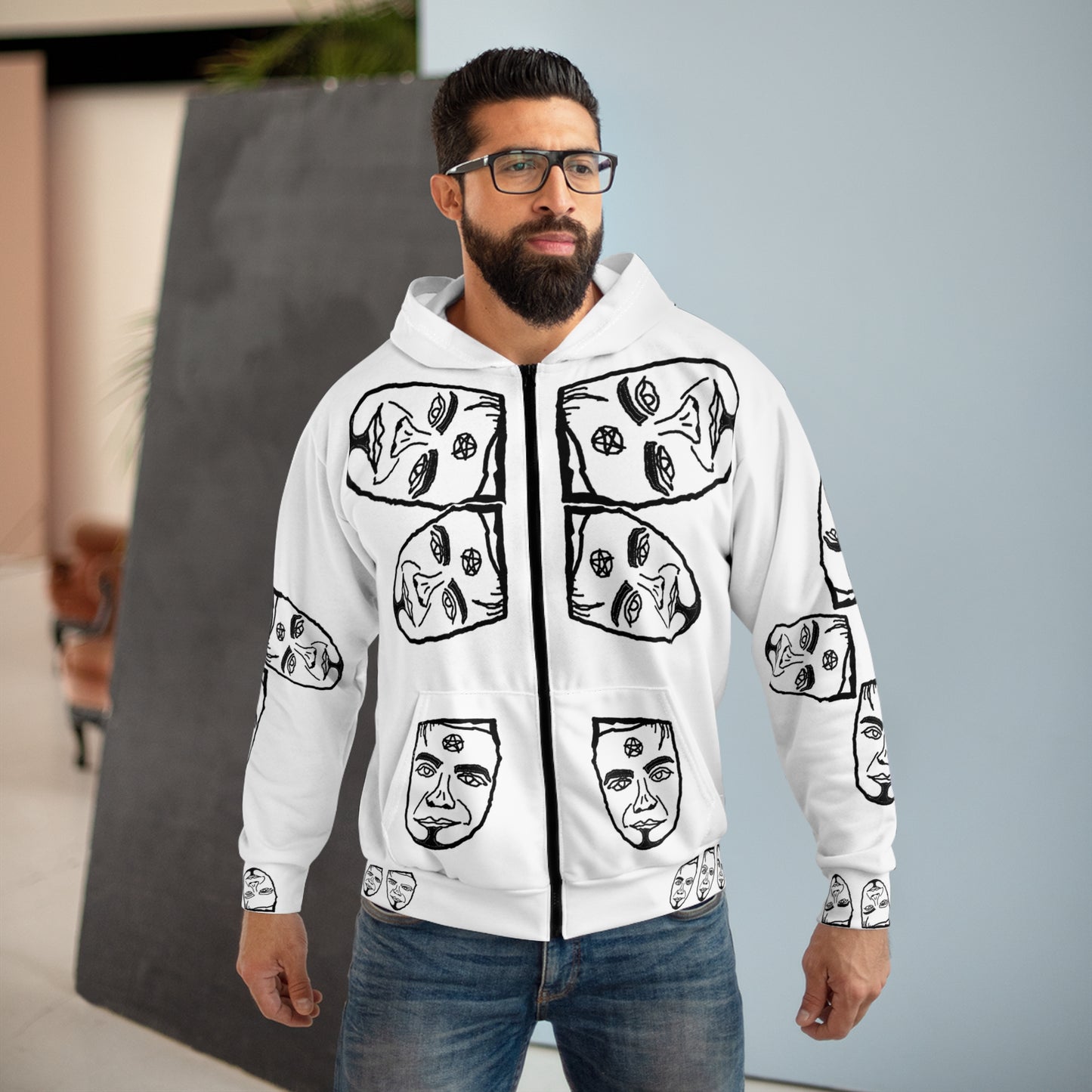 TROL Unisex Zip Hoodie (AOP)