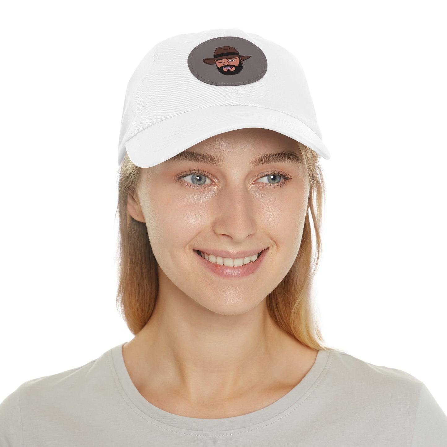TROL Dad Hat with Leather Patch (Round)