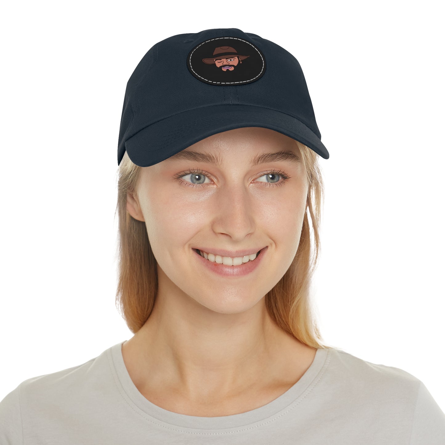 TROL Dad Hat with Leather Patch (Round)