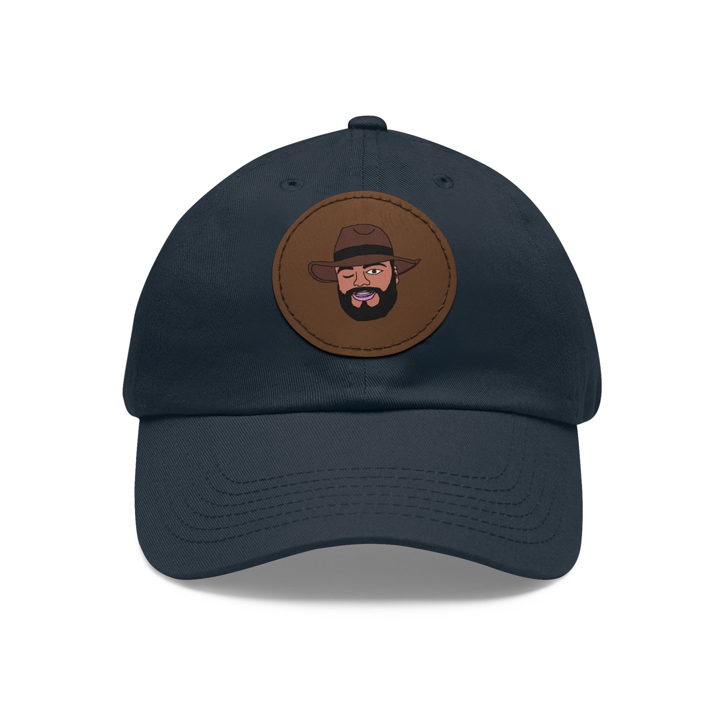 TROL Dad Hat with Leather Patch (Round)