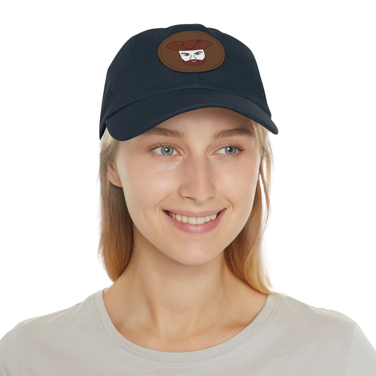 TROL Dad Hat with Leather Patch (Round)