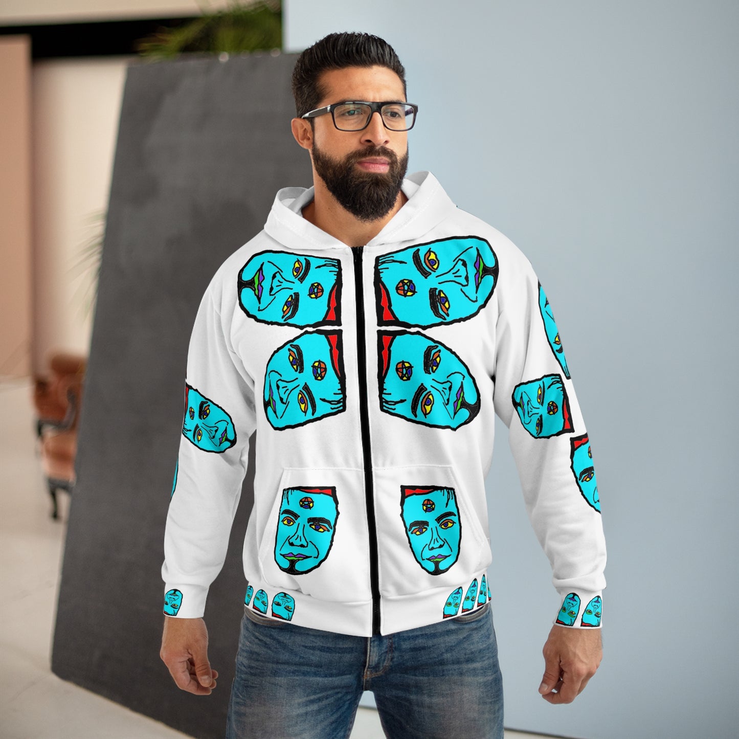 TROL Unisex Zip Hoodie (AOP)