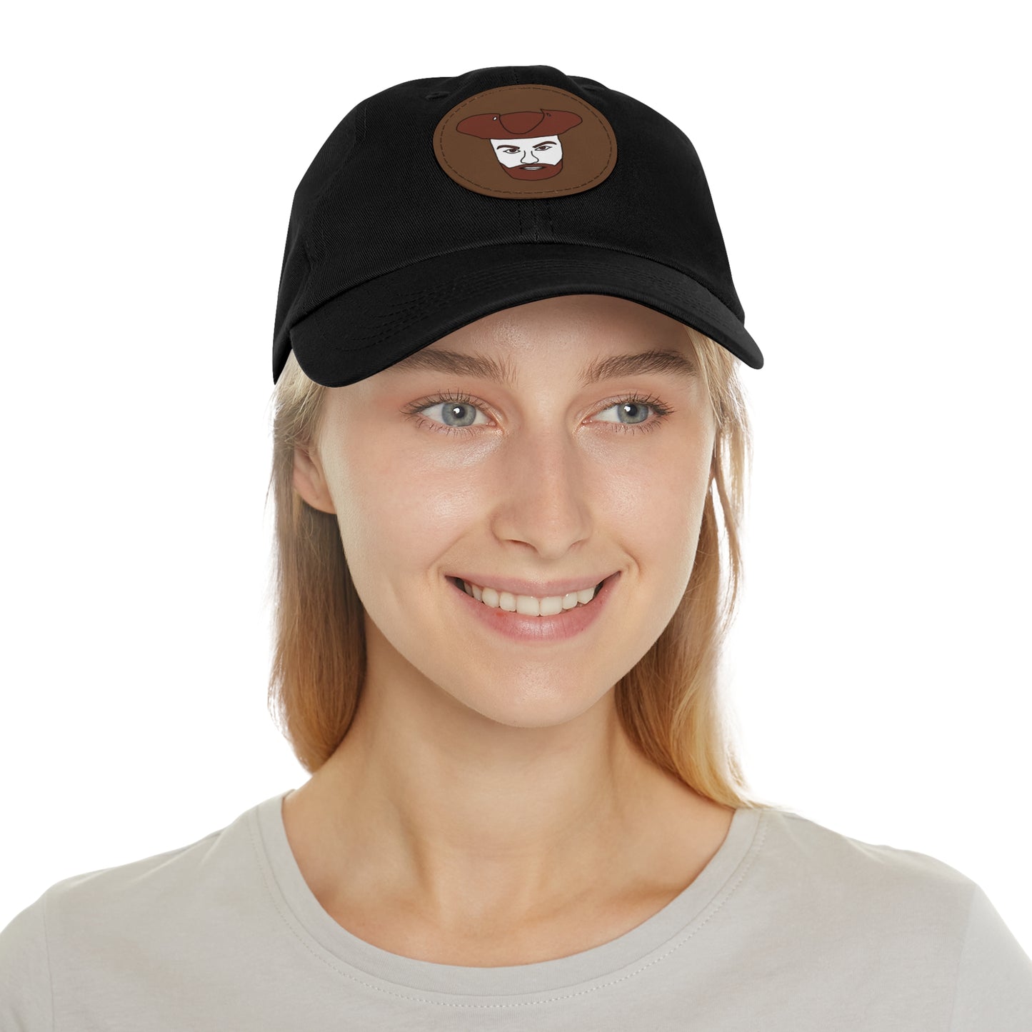 TROL Dad Hat with Leather Patch (Round)
