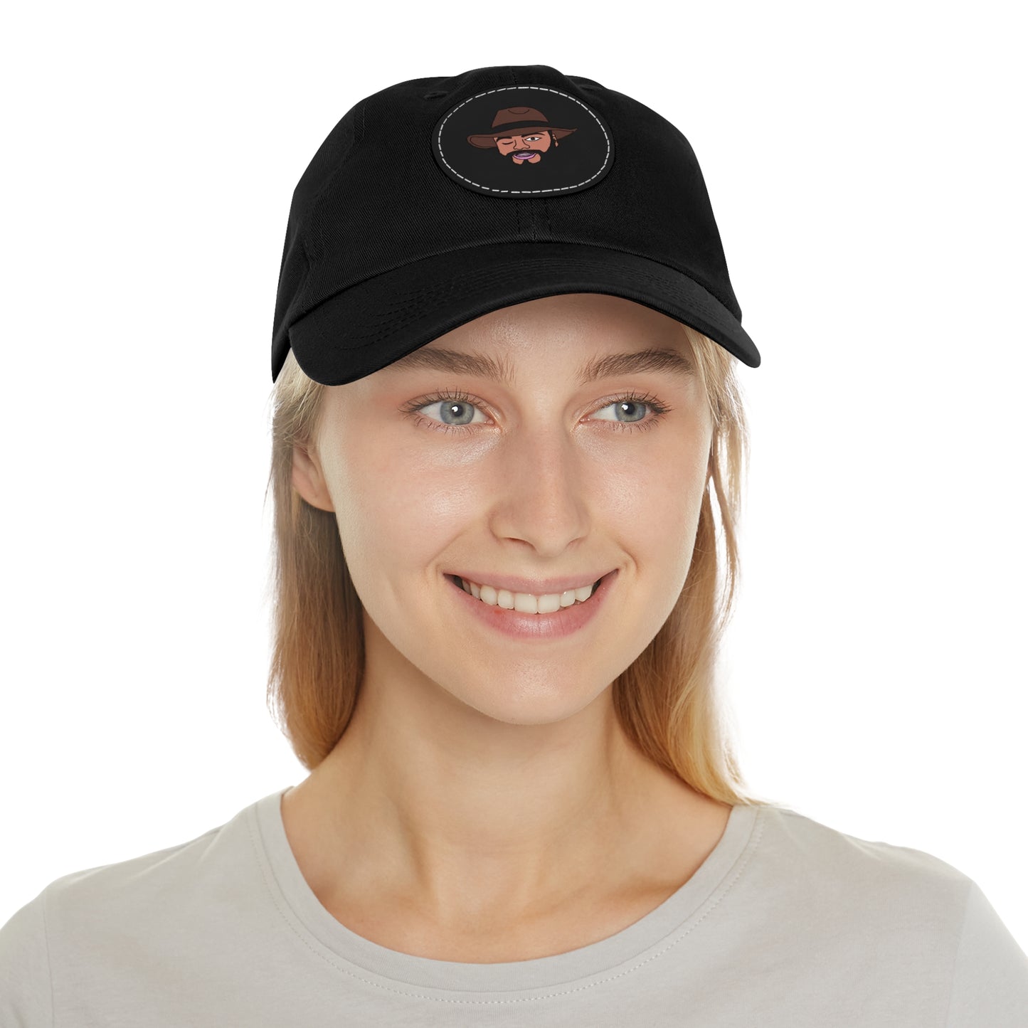 TROL Dad Hat with Leather Patch (Round)