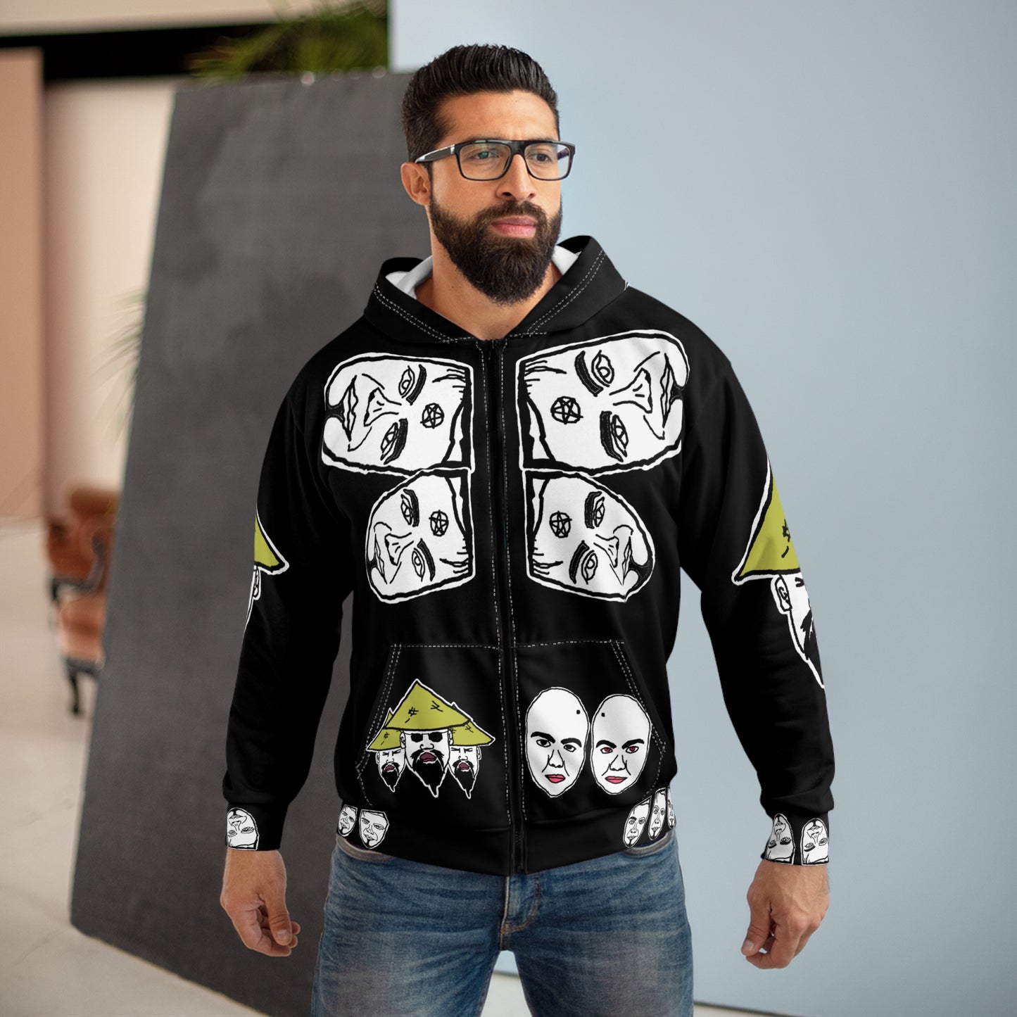 TROL Unisex Zip Hoodie (AOP)