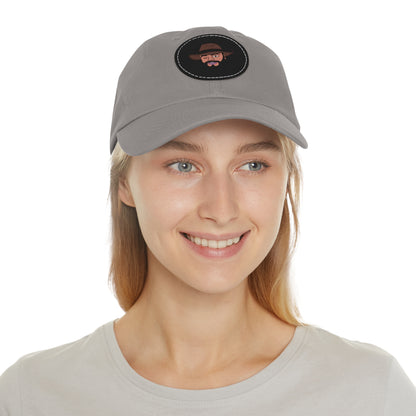 TROL Dad Hat with Leather Patch (Round)