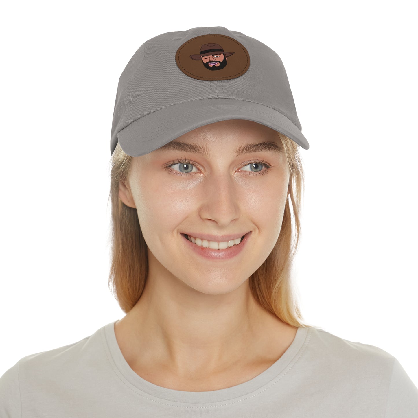 TROL Dad Hat with Leather Patch (Round)