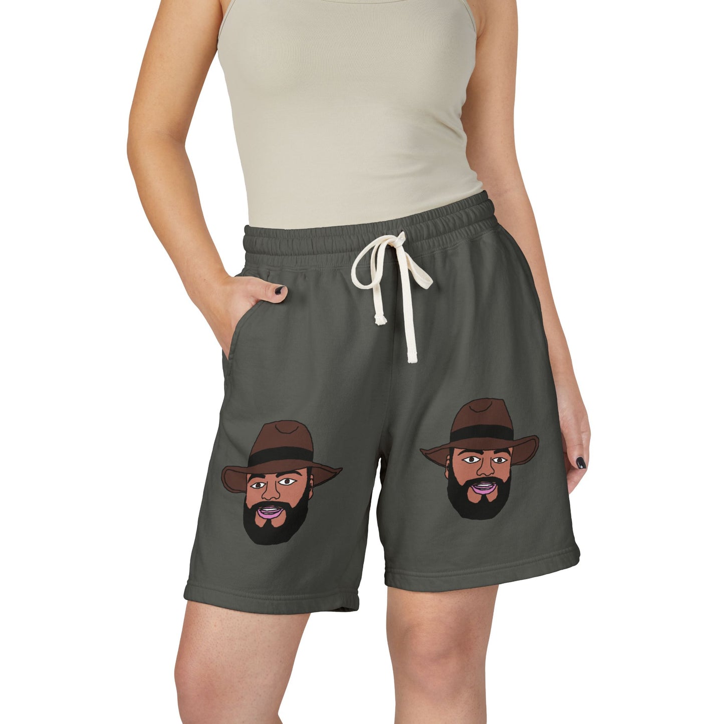 TROL Unisex Garment-Dyed Lightweight Fleece Sweat Shorts