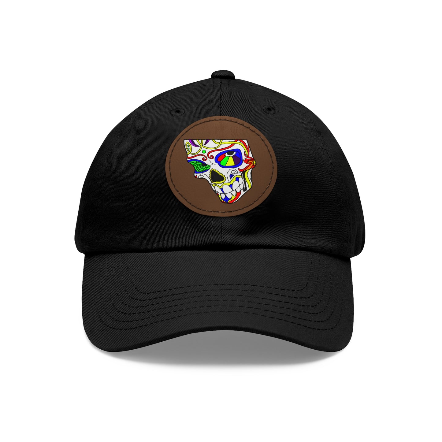 TROL Dad Hat with Leather Patch (Round)