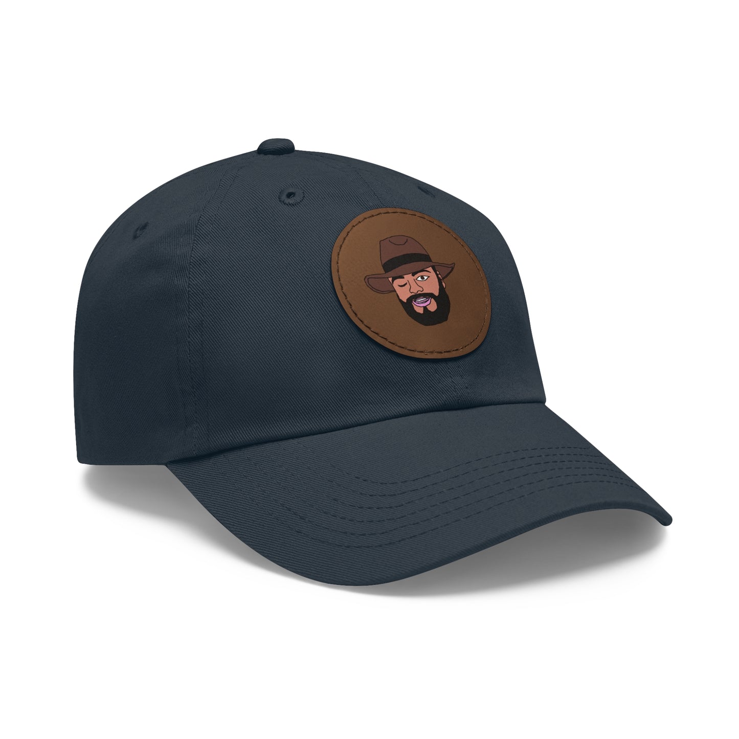 TROL Dad Hat with Leather Patch (Round)