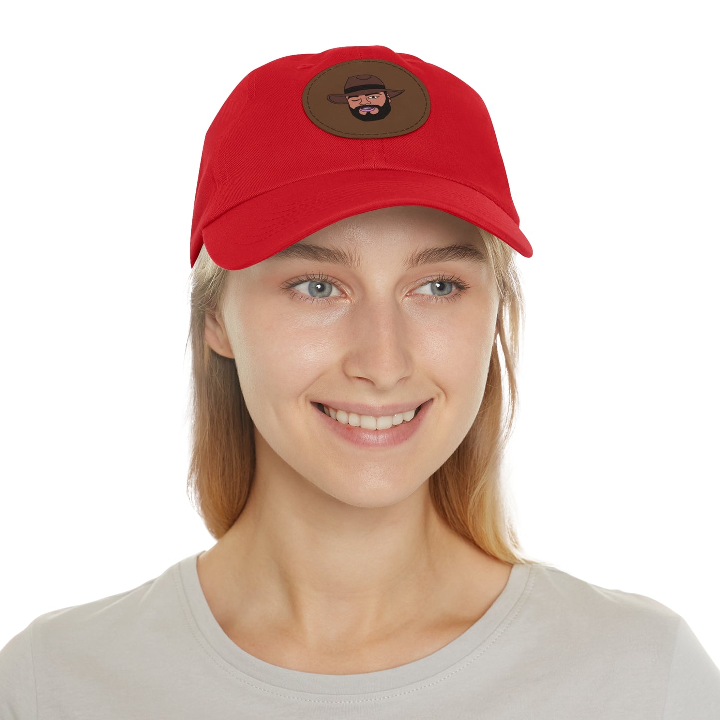 TROL Dad Hat with Leather Patch (Round)