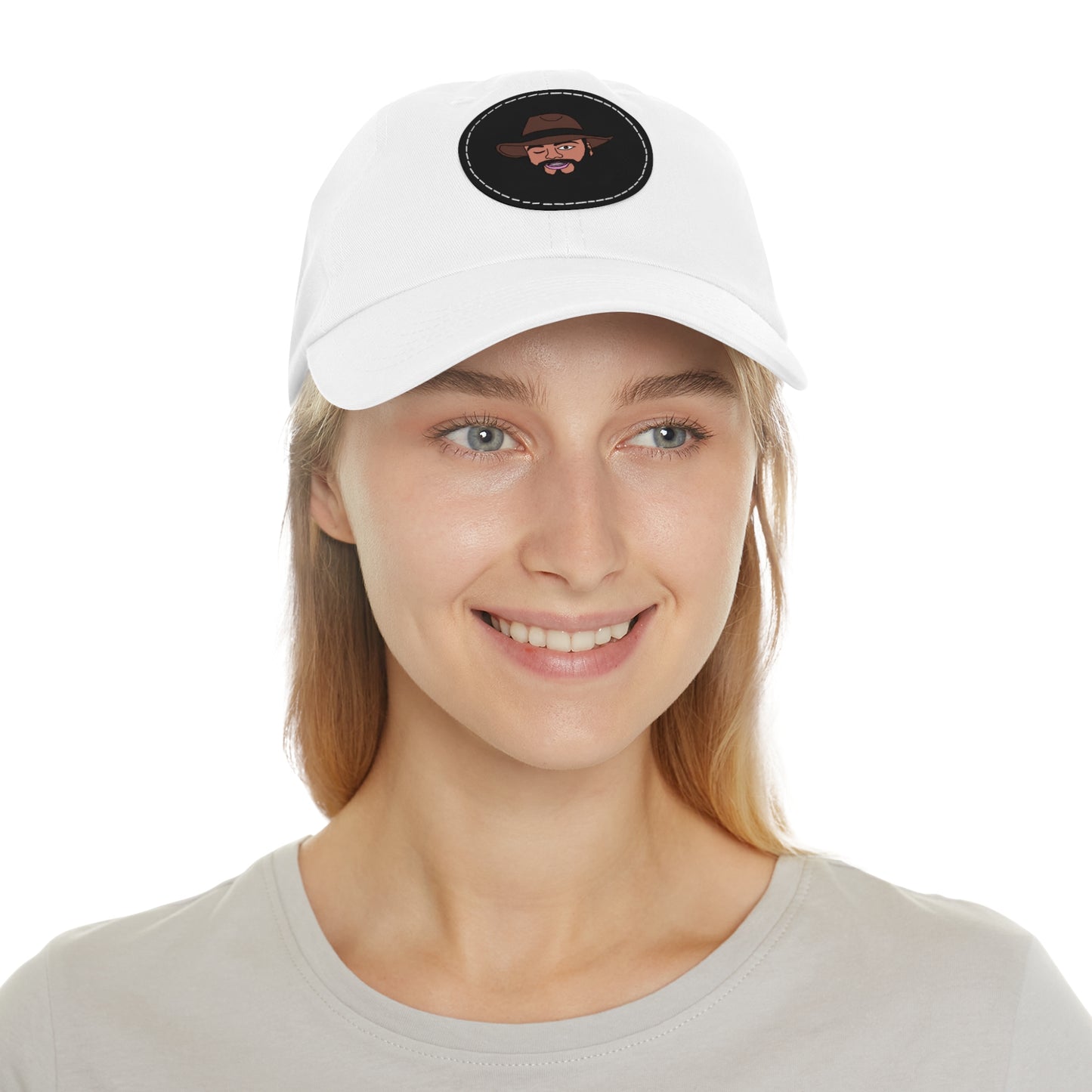 TROL Dad Hat with Leather Patch (Round)