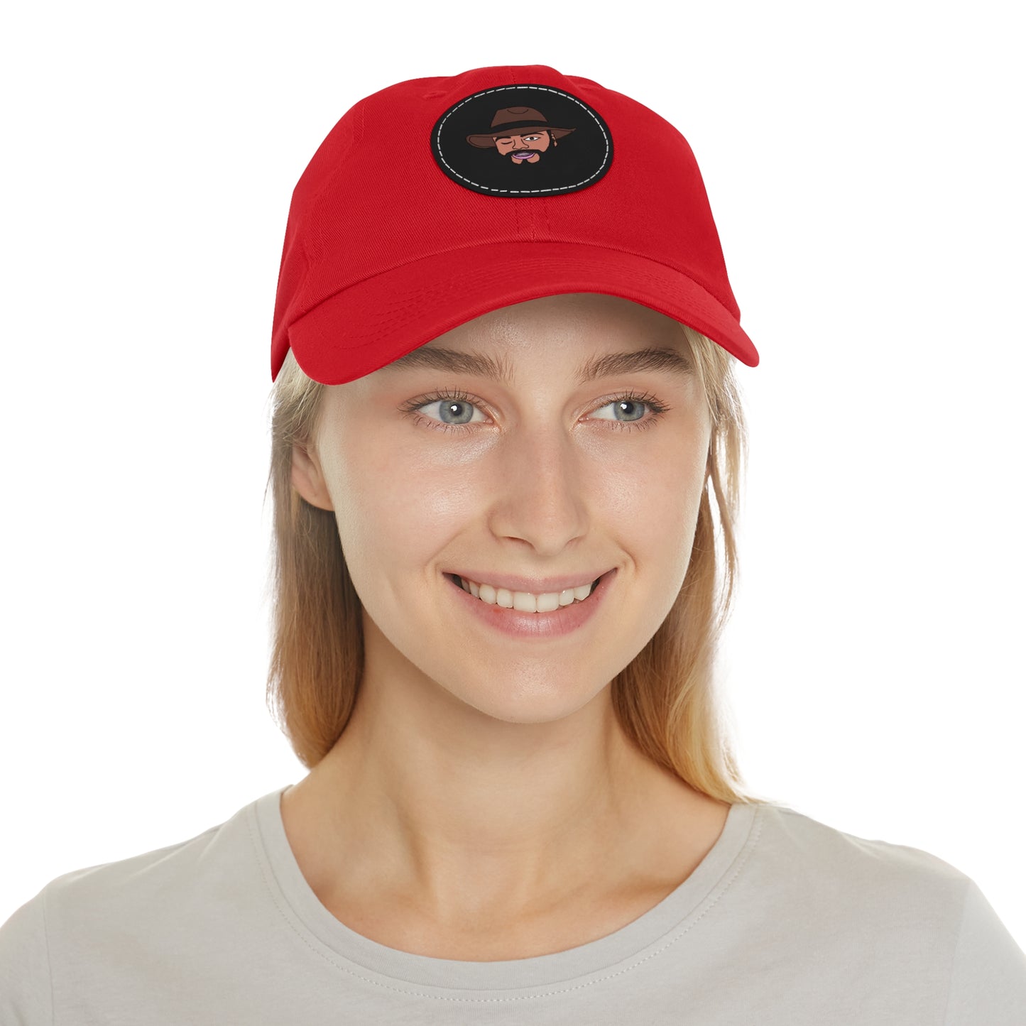 TROL Dad Hat with Leather Patch (Round)