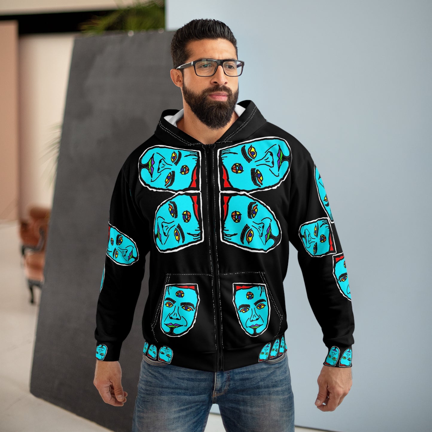 TROL Unisex Zip Hoodie (AOP)